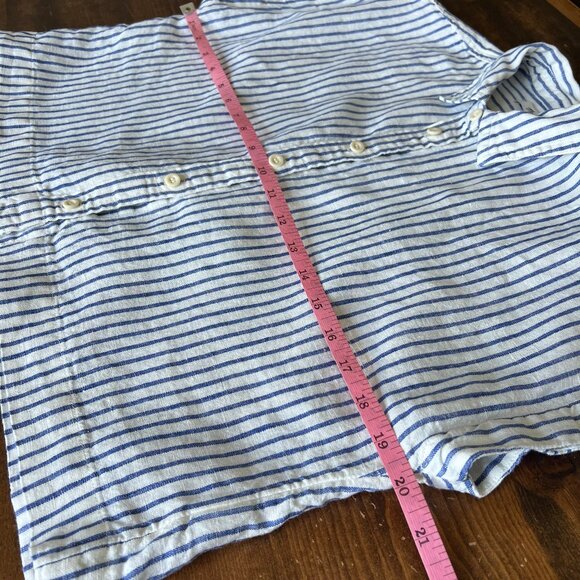 Madewell Striped Dolman Cropped Collared Button Up Shirt - Picture 13 of 13
